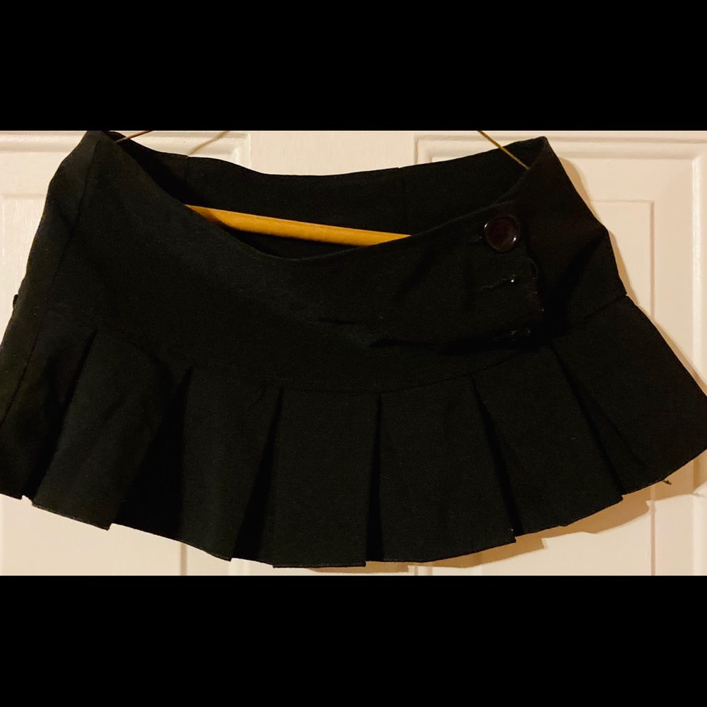 Ladies black ultra mini skirt